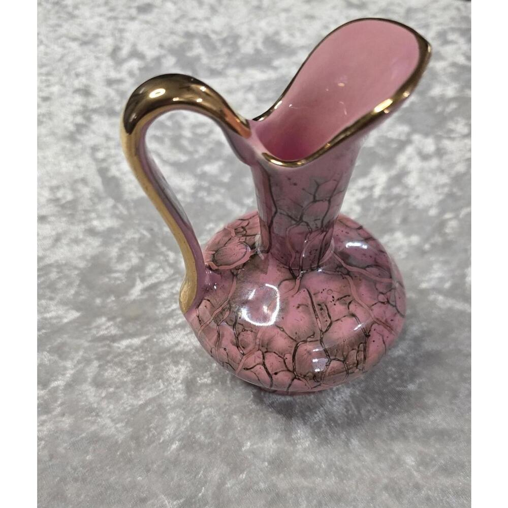 Mini Pink and Gold Pitcher Made in Holland
